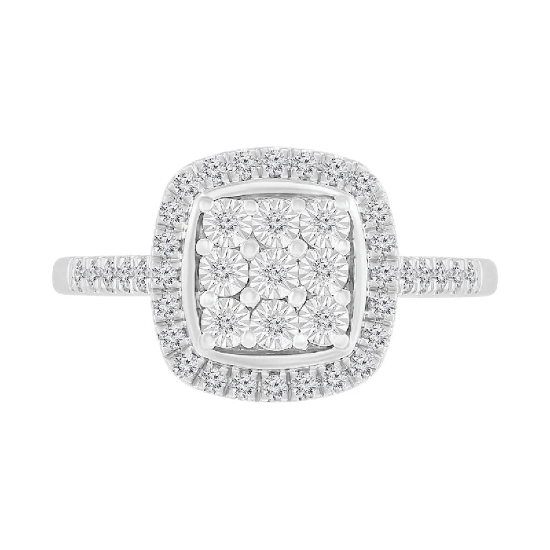 women's engagement rings with fancy-colored diamonds -1/5 CTW Diamond Fashion Ring in Sterling Silver