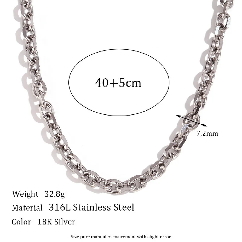 Steel Necklace-40cm+5cm