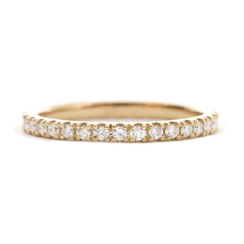 women's engagement rings with pearl -Diamond Eternity Band