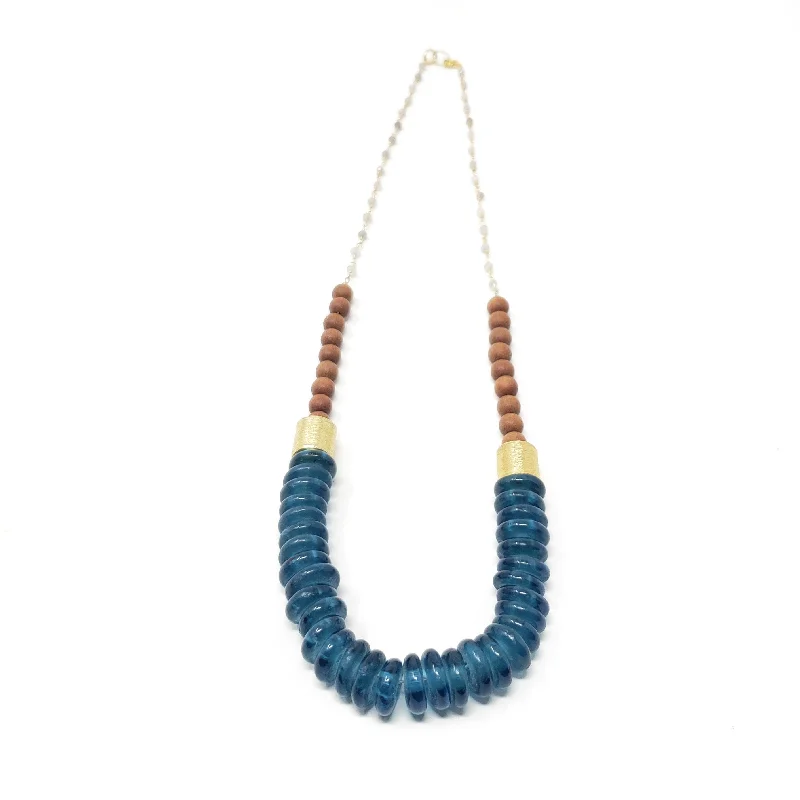 women's necklaces with sleek design -Hanna Necklace - Blue