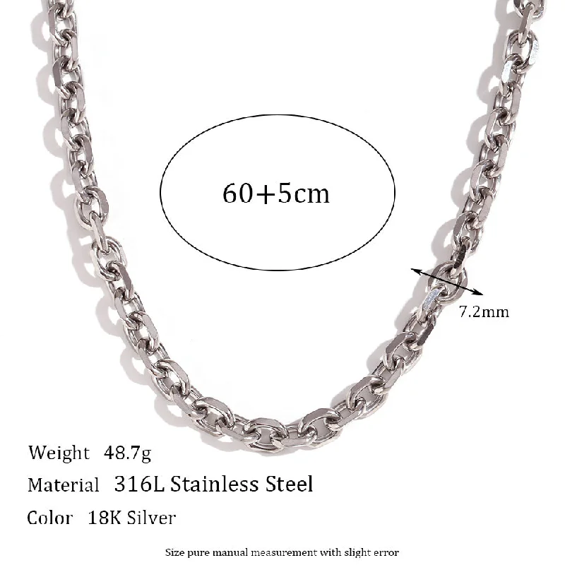 Steel Necklace-60cm+5cm