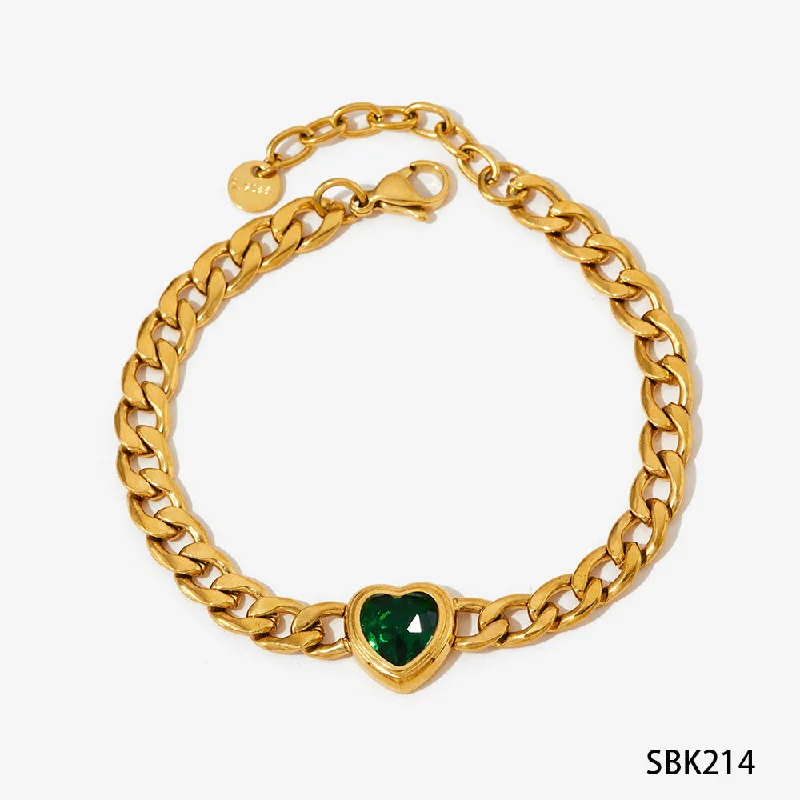 Bracelet Green Zirconium