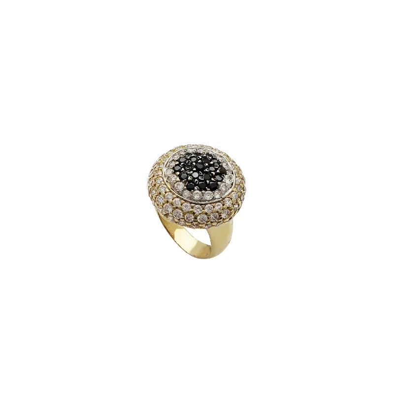 women's rings with diamond pave -Mushroom CZ Ring (14K)