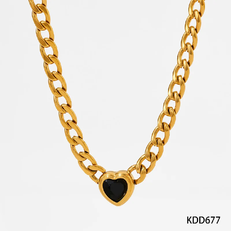 Necklace Black Zirconium