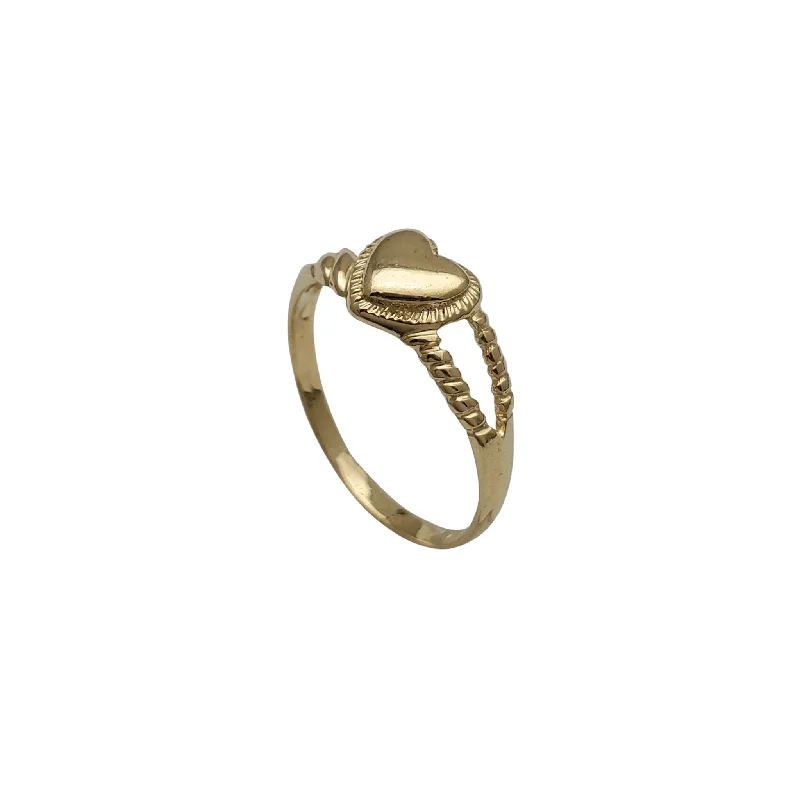 women's rings with multi-stone setting -Heart Lady Ring (14K)