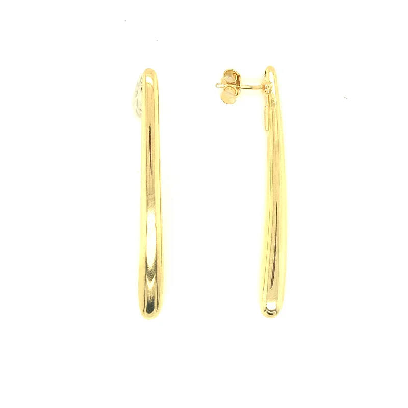 women's earrings with heart-shaped design -Bar Earrings