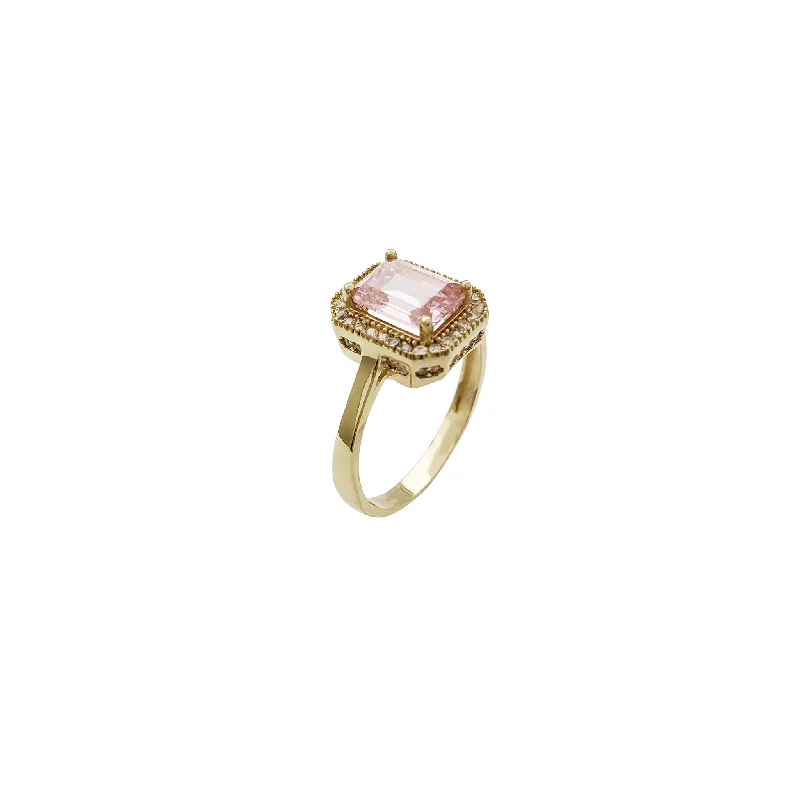 women's rings with fancy colored diamonds -Baguette CZ Ring (14K)