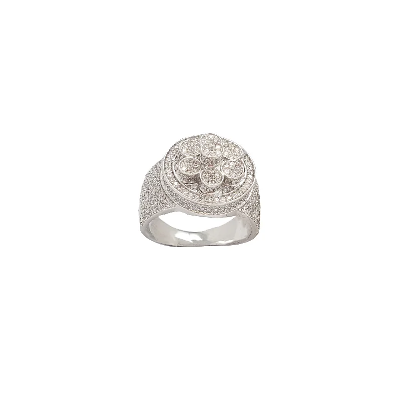 women's rings with sparkling diamonds -Men CZ Ring (Silver).