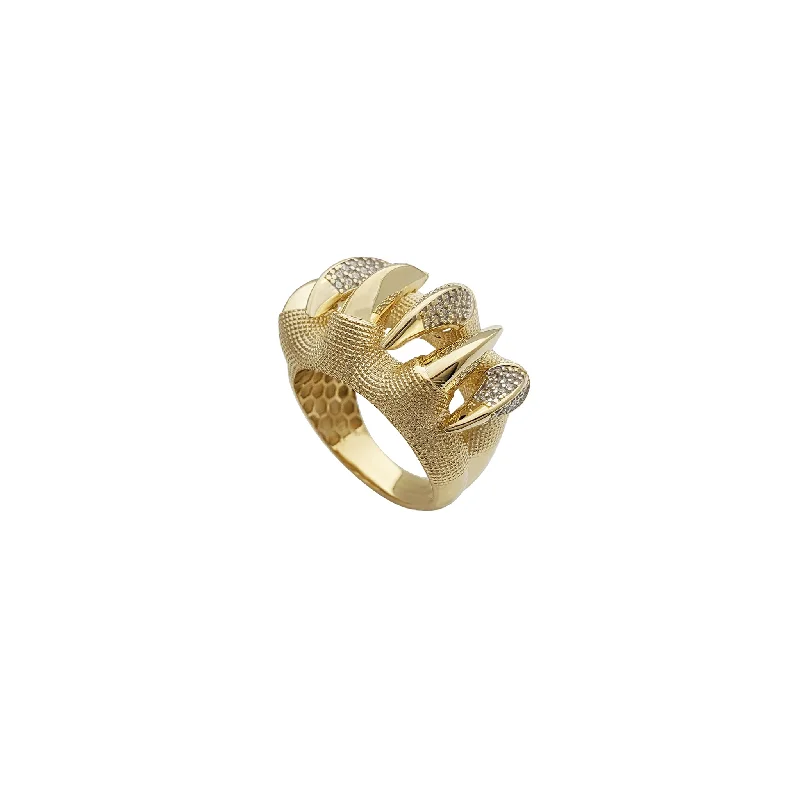 women's rings with bezel setting -Monster Claw CZ Ring (14K)