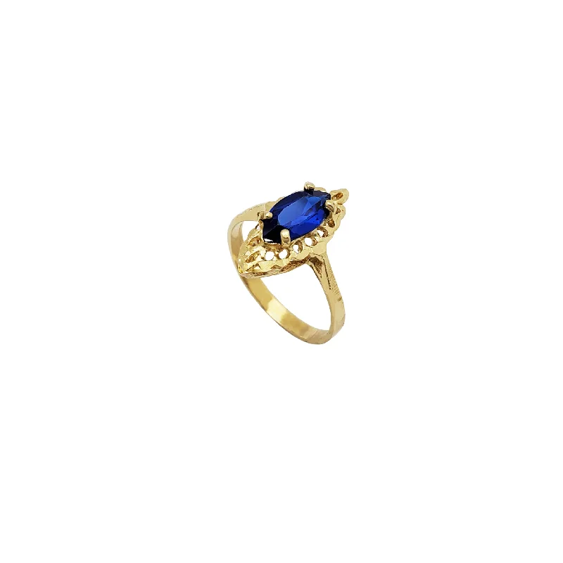 women's rings with birthstone -Sharp CZ Ring (14K)