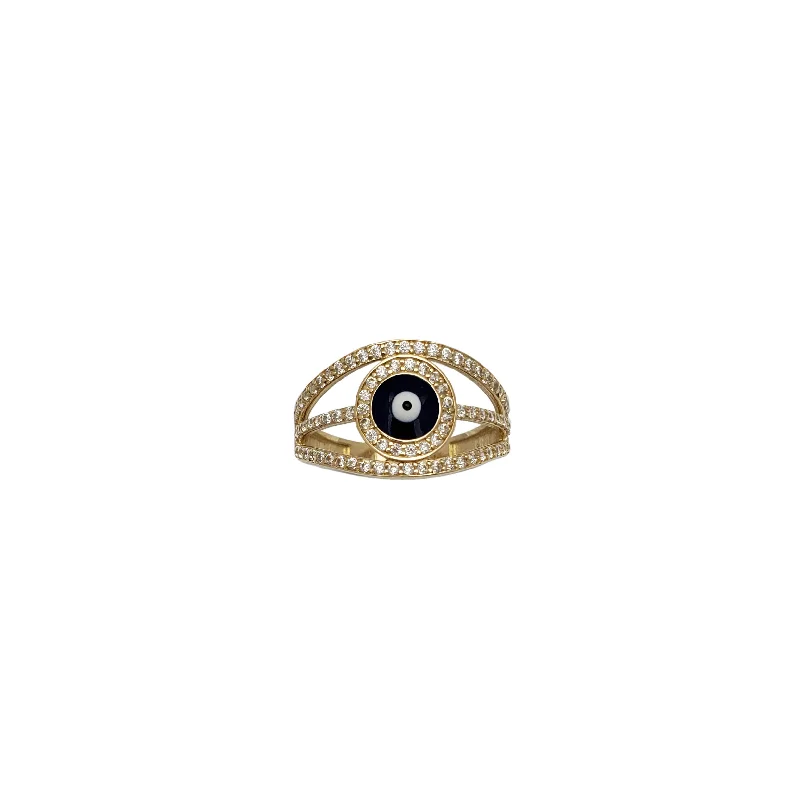 women's rings with long-lasting finish -Evil Eye Ring (14K)