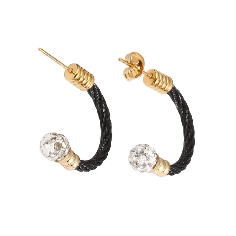 Starry Black Earrings