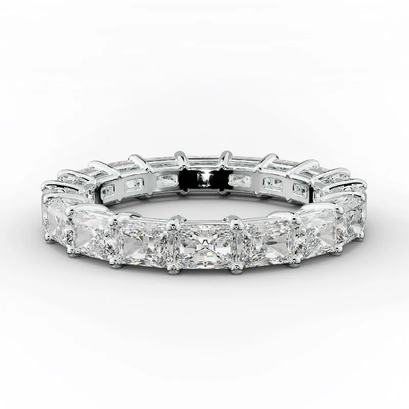 women's engagement rings with vintage design -4.0 Carat East West Radiant Cut Diamond Eternity Band