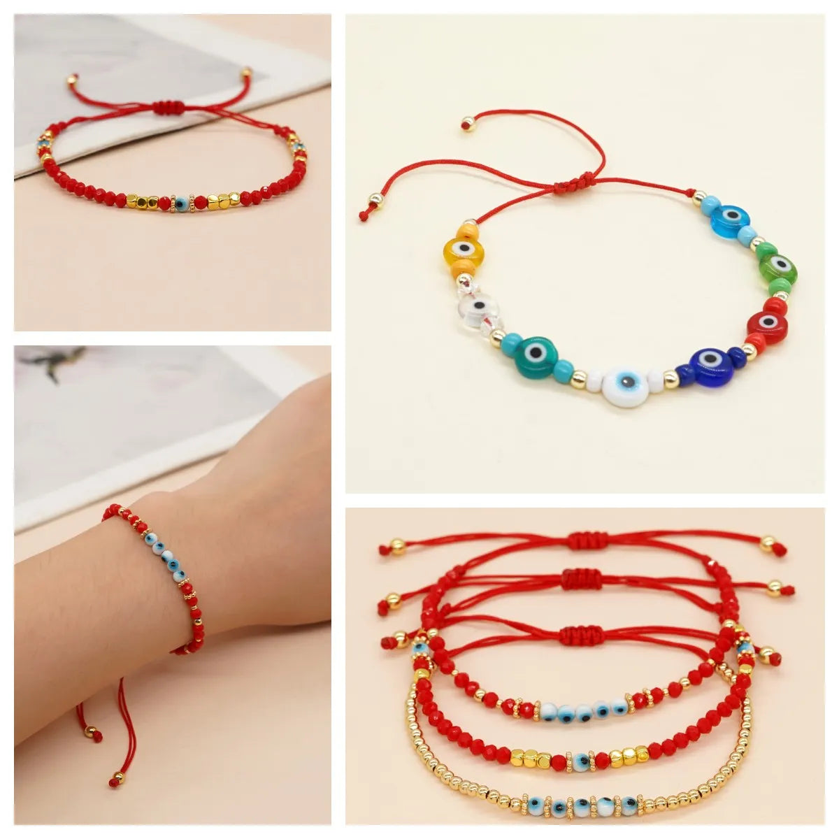 women's bracelets with clasp closure -Casual Simple Style Eye Glass Rope Beaded Braid Women's Bracelets