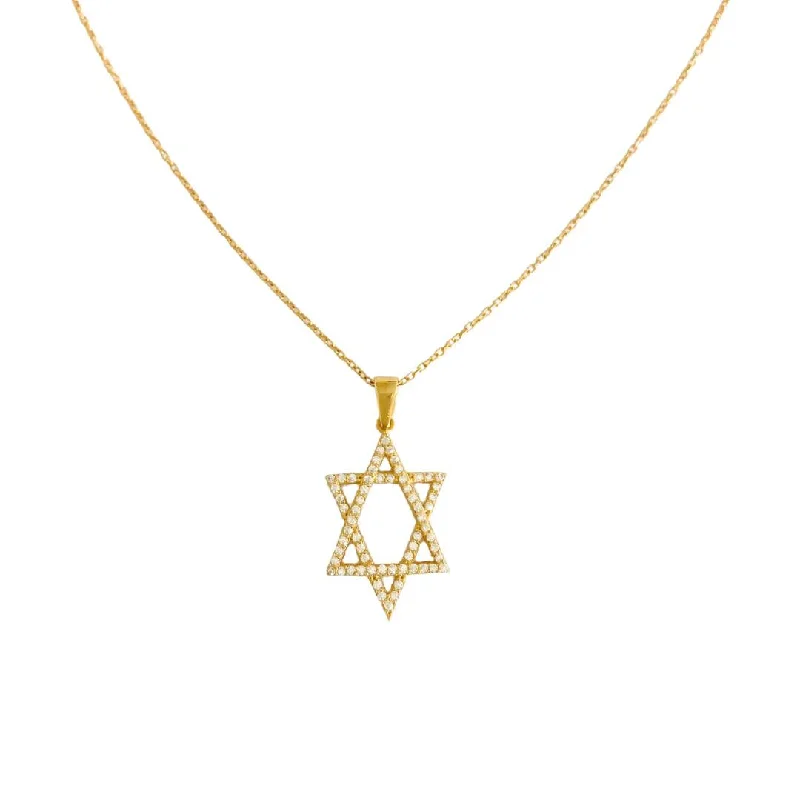 women's necklaces with infinity design -Star of David Necklace (Gold)