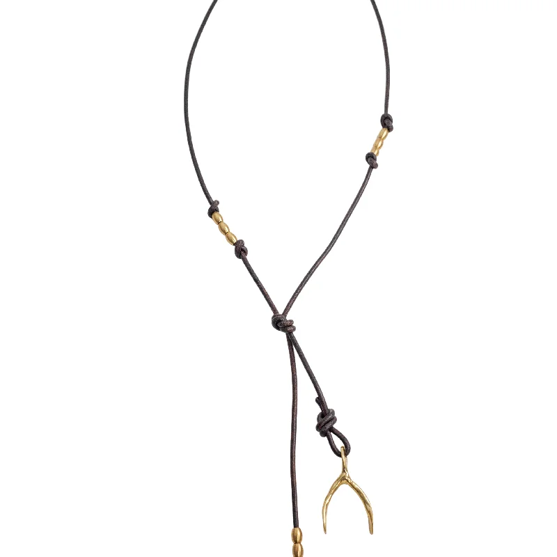 women's necklaces with ruby -Wishbone Necklace