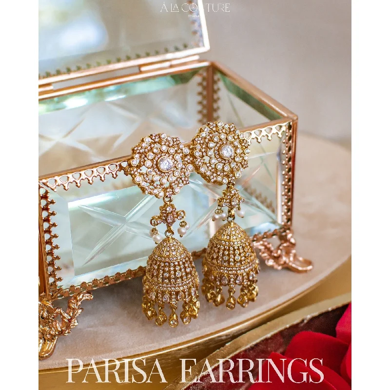 women's earrings with smooth finish -Parisa Earrings