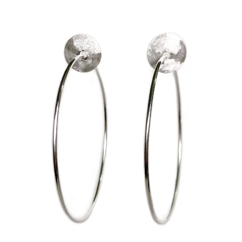 women's earrings with luxury pearl design -XL Glam hoop Earrings