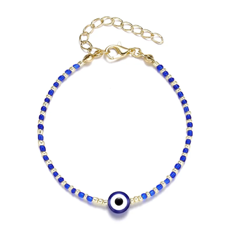 Blue and White Bead with Blue Eyes