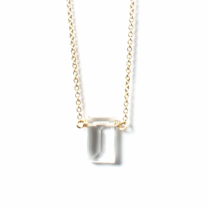 women's necklaces with bold chain -Aubrey Necklace - Quartz (EXTRA LENGTH)