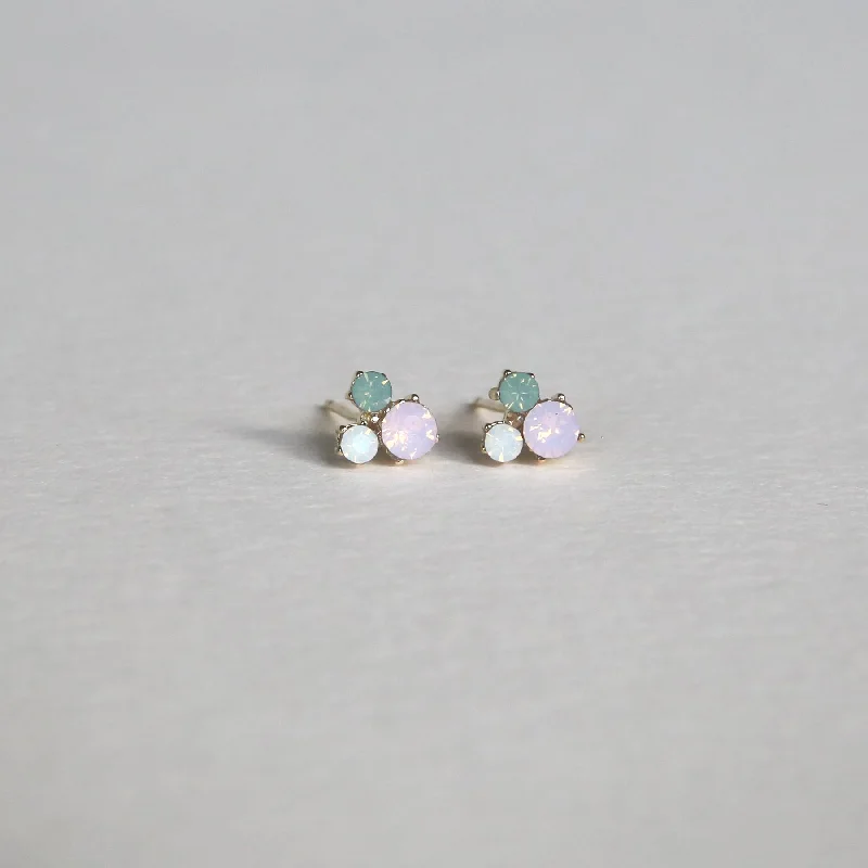 women's earrings with unique style -Mint Studs | Gold