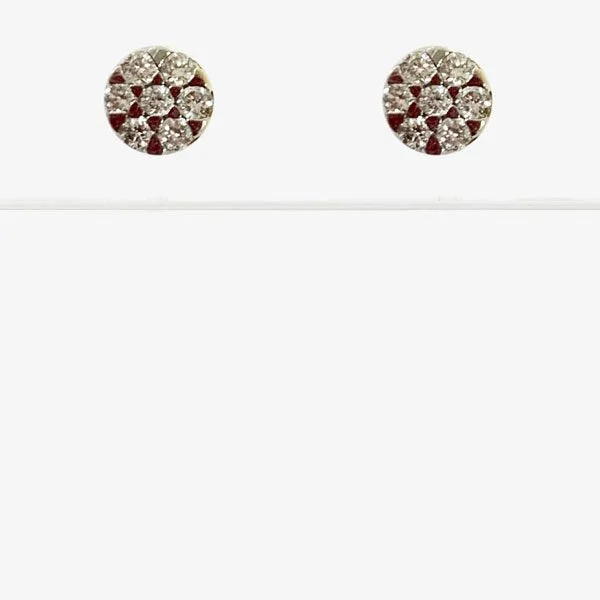 women's earrings with multi-colored stones -14k White Gold Diamond Earrings