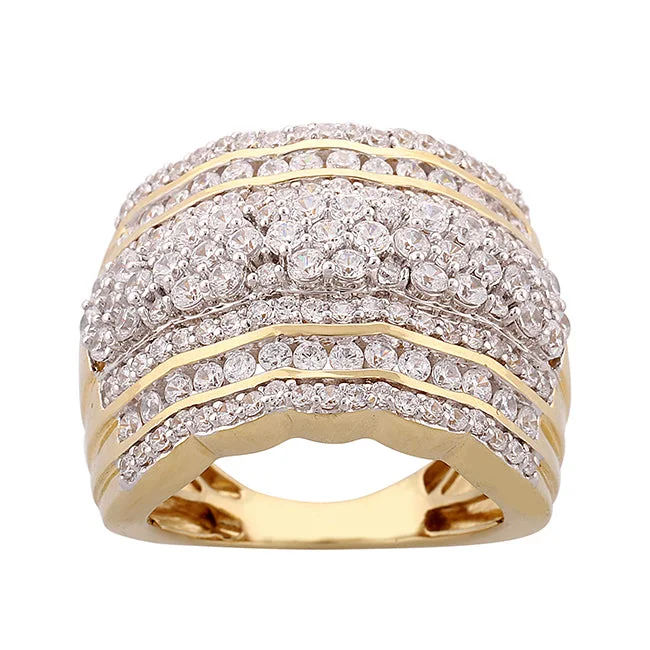 women's engagement rings with timeless design -Red Hot Deal  1/2 CTW Diamond Anniversary Ring in 10KT Yellow Gold