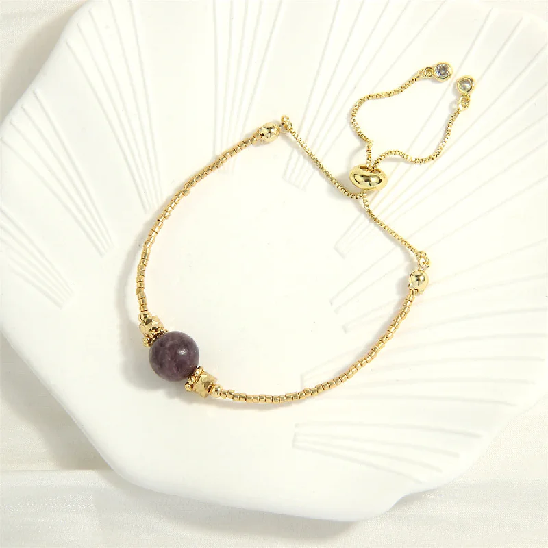 Lepidolite Miyuki Beads Bracelet