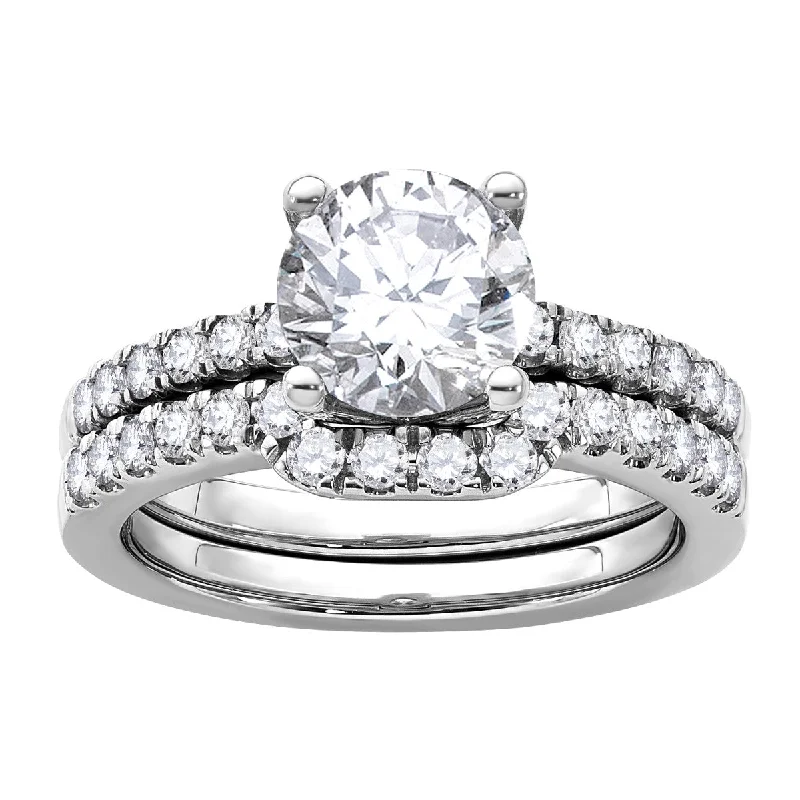 women's engagement rings with sparkle detail -Signature EcoLove Diamond Dreams 2-1/3 CTW Diamond Bridal Set in Platinum