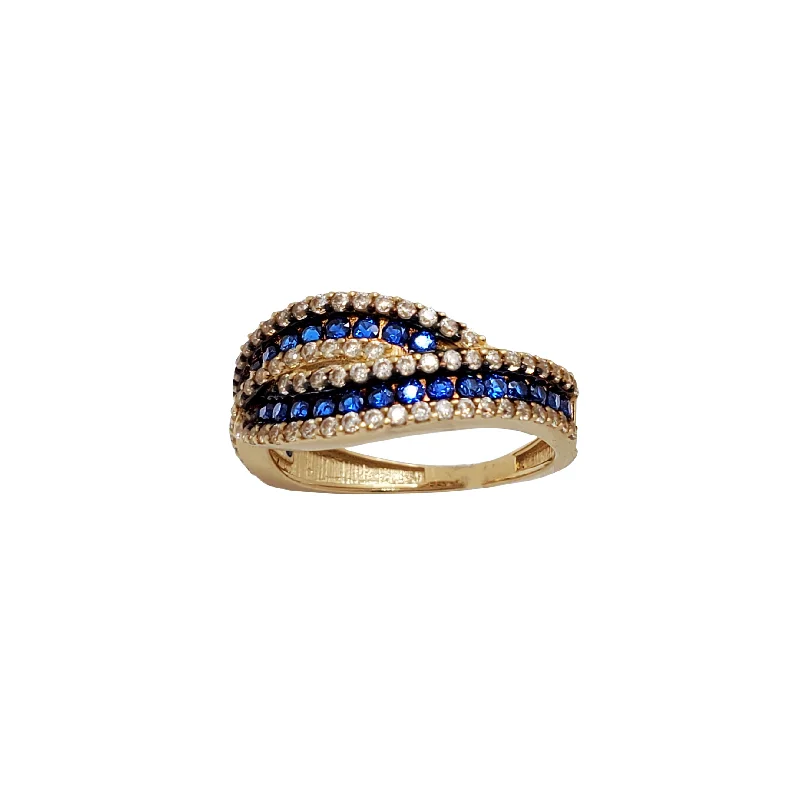 women's rings with princess-cut stone -Blue Zirconia Lady Ring (14K)