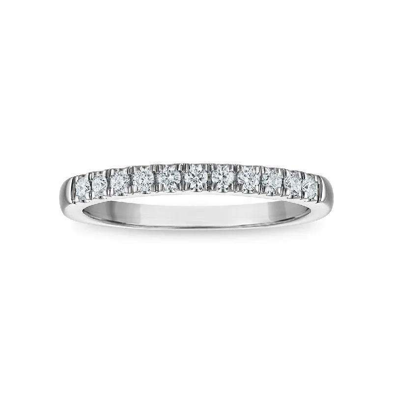 women's engagement rings with matching wedding band -Signature EcoLove 1/4 CTW Lab Grown Diamond Anniversary Ring in 14KT White Gold