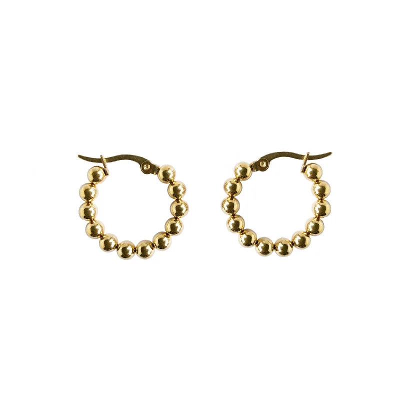 women's earrings with oversized hoop -Bubble Hoop Earrings