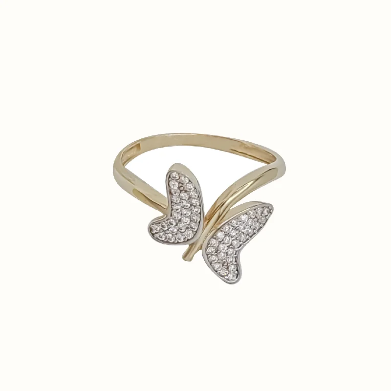 women's rings with modern twist -Fancy Butterfly Ring (14K)