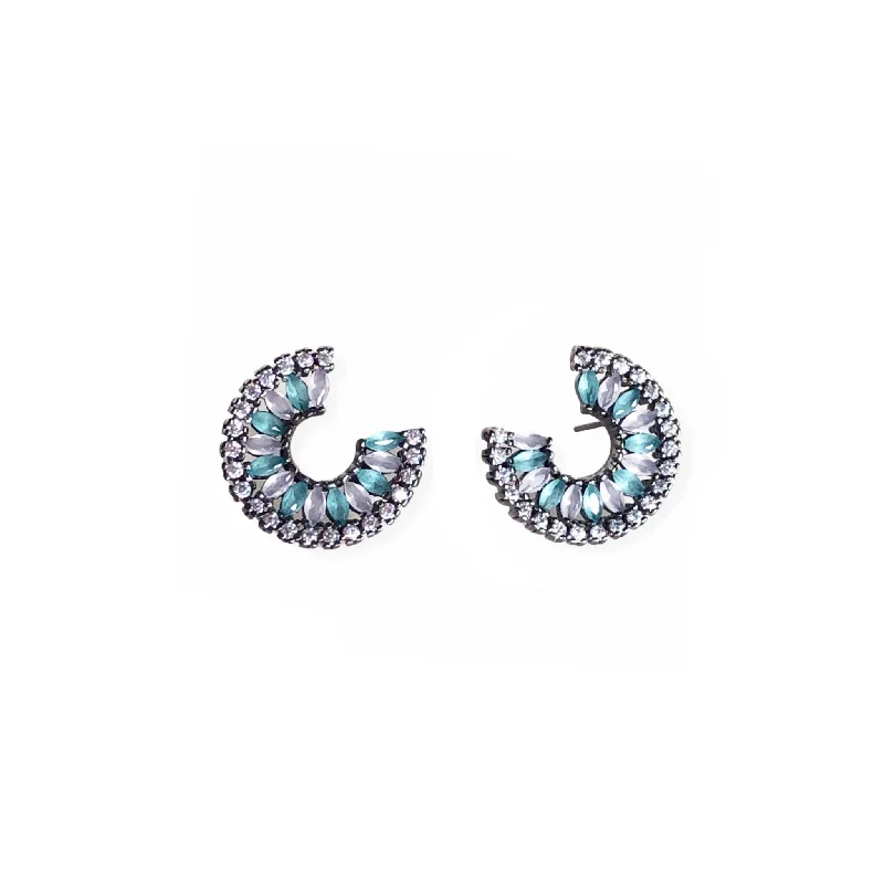 women's earrings with elegant drop design -Sparkle Rim Earrings