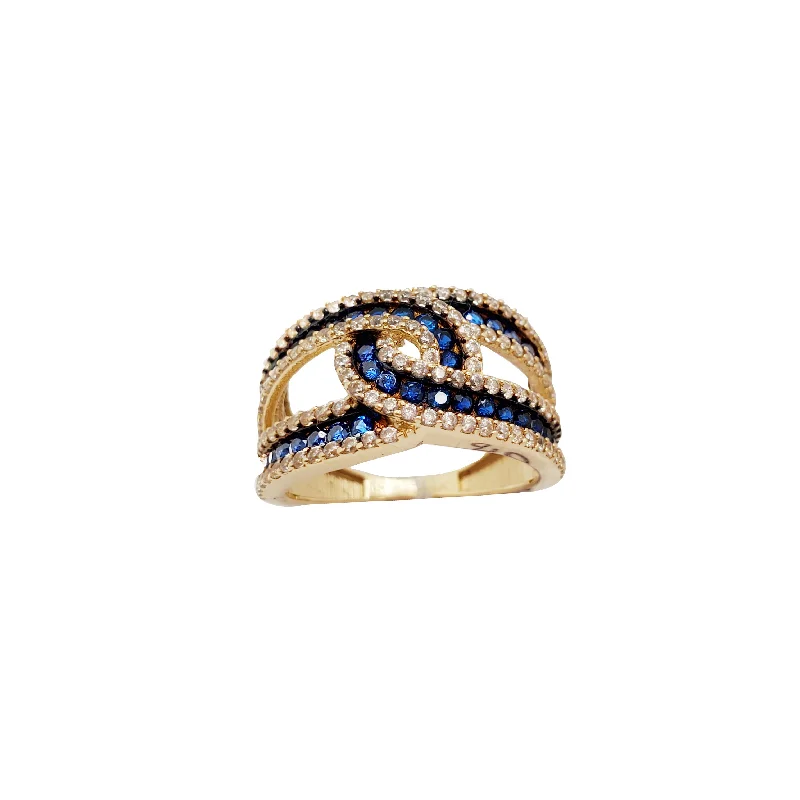 women's rings with luxurious diamonds -Blue Zirconia Lady Ring (14K)