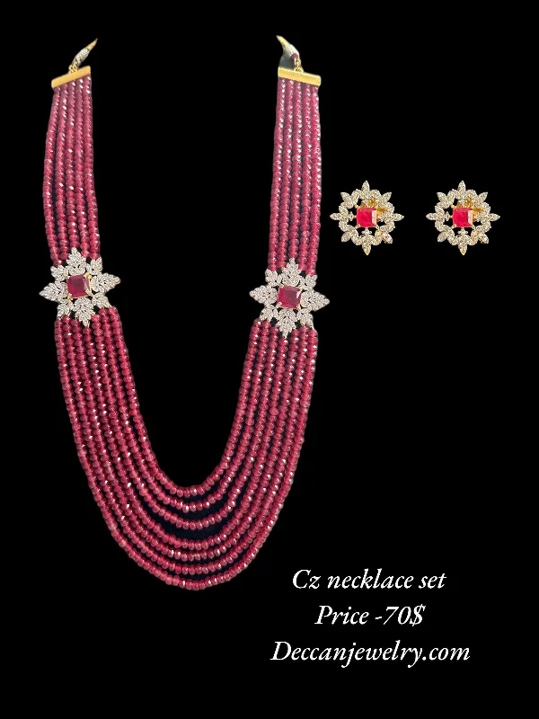 women's necklaces with simple style -DLN65 Cz necklace set ( READY TO SHIP )