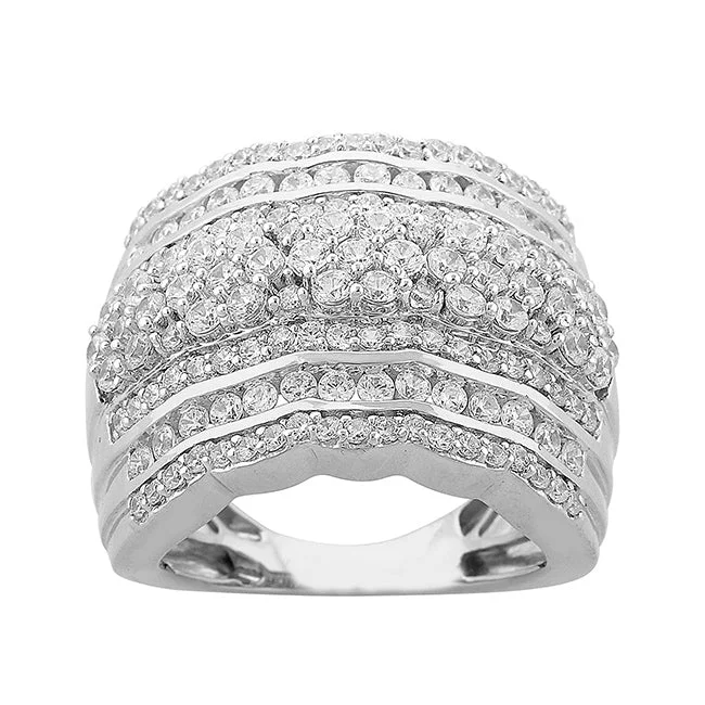 women's engagement rings with sapphire accent -Red Hot Deal  1/2 CTW Diamond Anniversary Band in 10KT White Gold