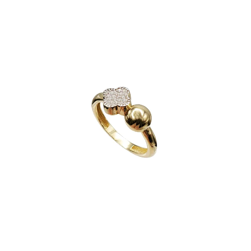 women's rings with antique style -Ball and Clove Ring (14K)