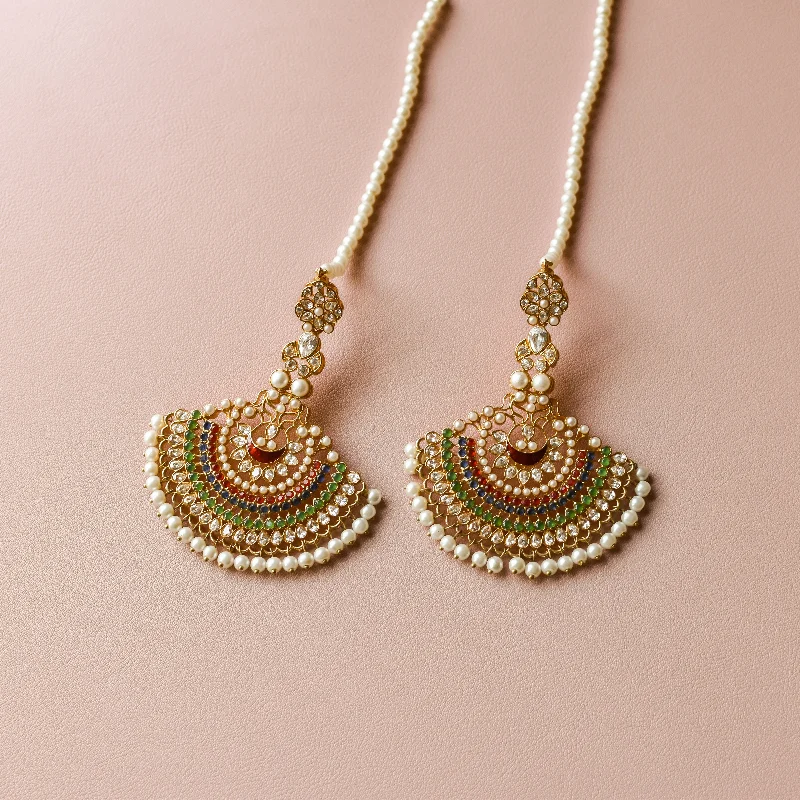 women's earrings with chic pearls -Shafak Earrings