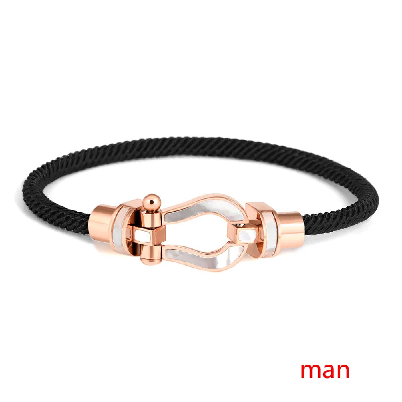 Milan Black Rope (Rose Head) Men