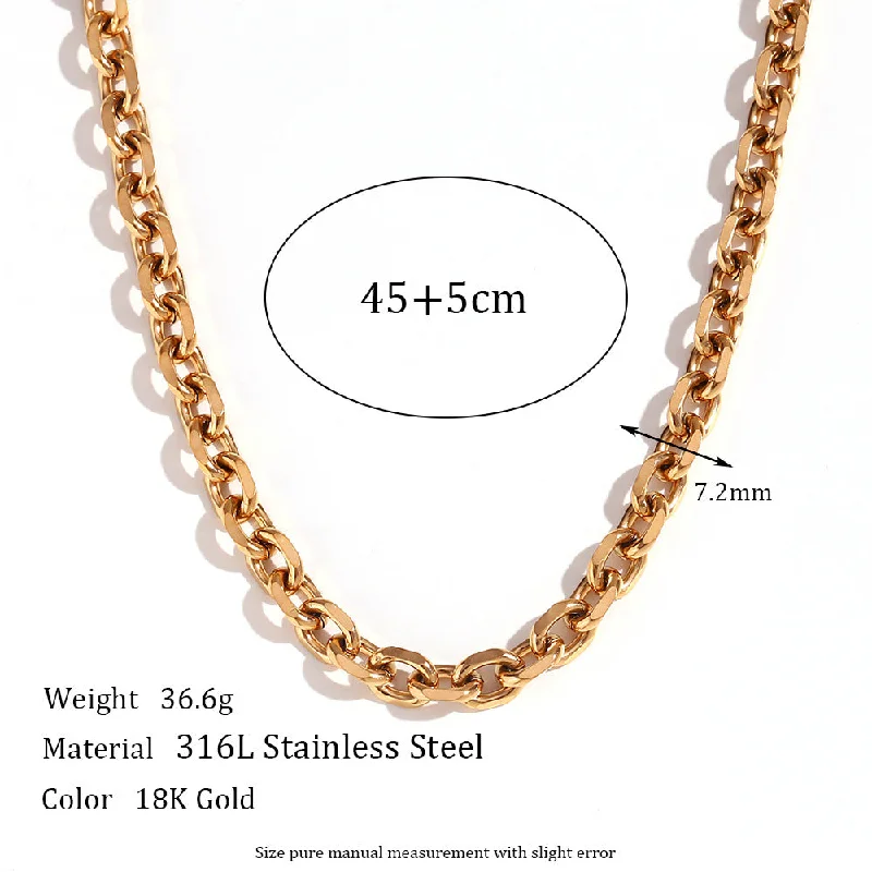 Gold Necklace-45cm+5cm