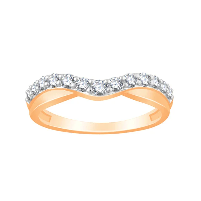 women's engagement rings with minimalist design -1/2 CTW Diamond Fashion Band in 14KT Rose Gold