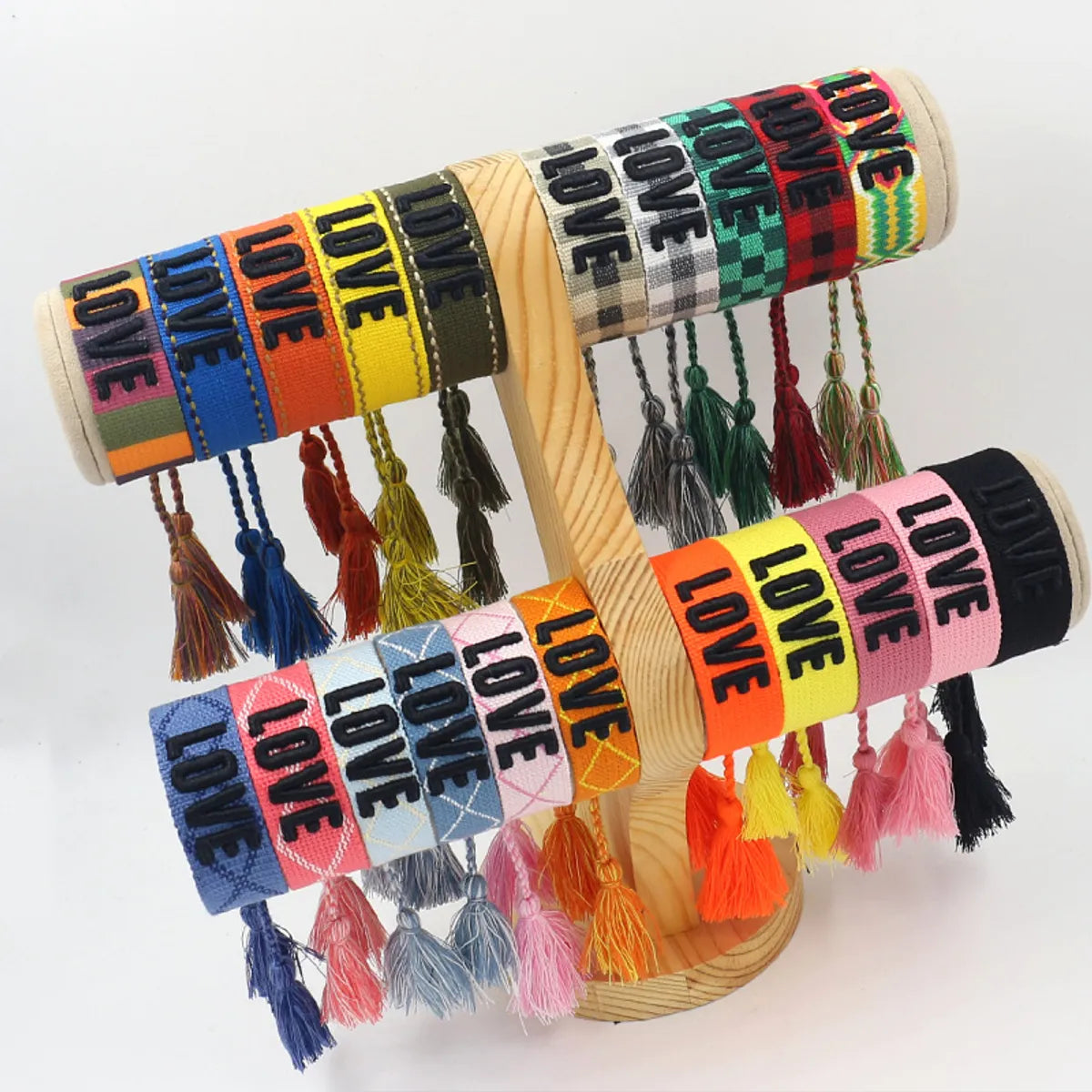 women's bracelets with charm bracelet design -1 Piece Fashion Love Polyester Embroidery Handmade Tassel Unisex Bracelets