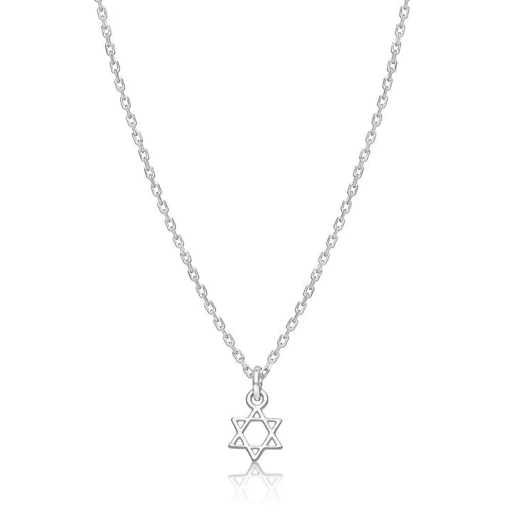 women's necklaces with gold chain -Mini Star of David Necklace