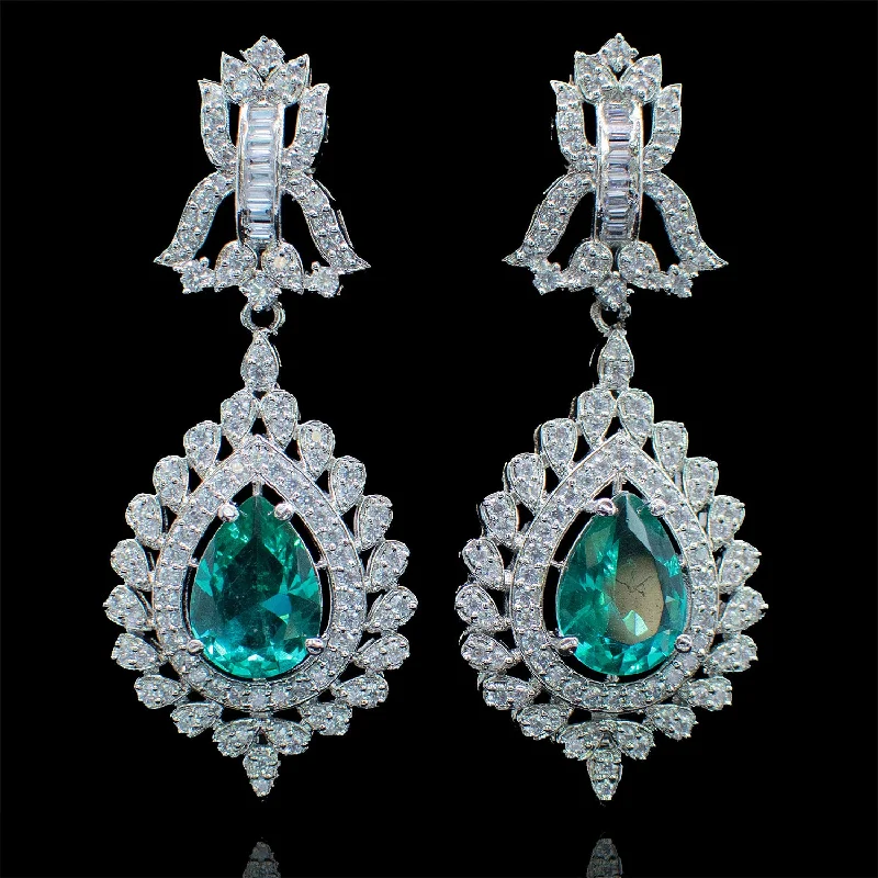 women's earrings with large gemstones -Nawal Earrings