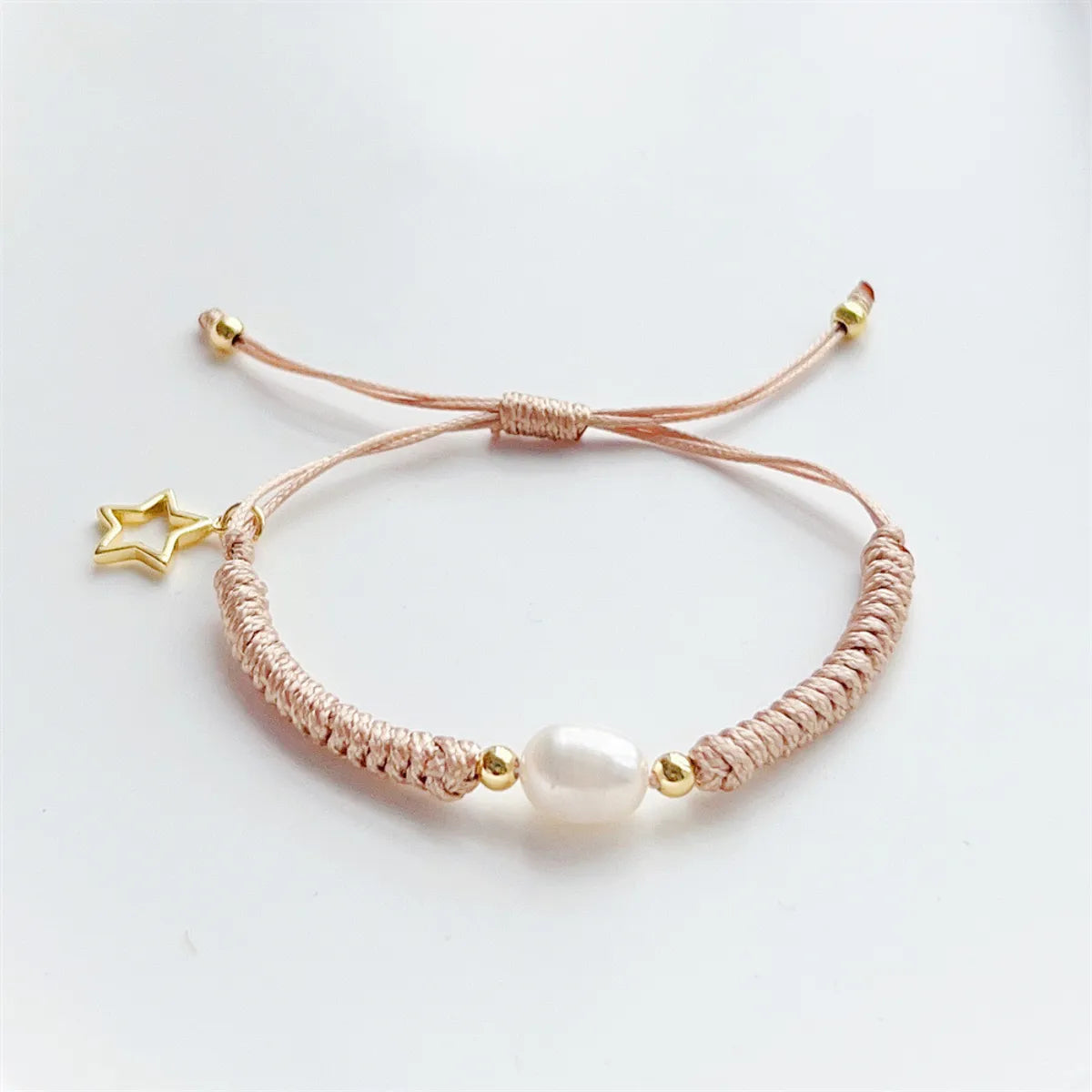 women's bracelets with sleek finish -1 Piece Ethnic Style Star Artificial Pearl Line Handmade Women's Bracelets