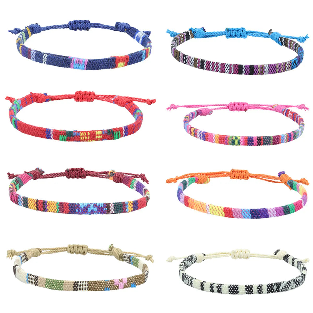 women's bracelets with modern look -1 Piece Retro Color Block Cloth Stripe Women's Bracelets