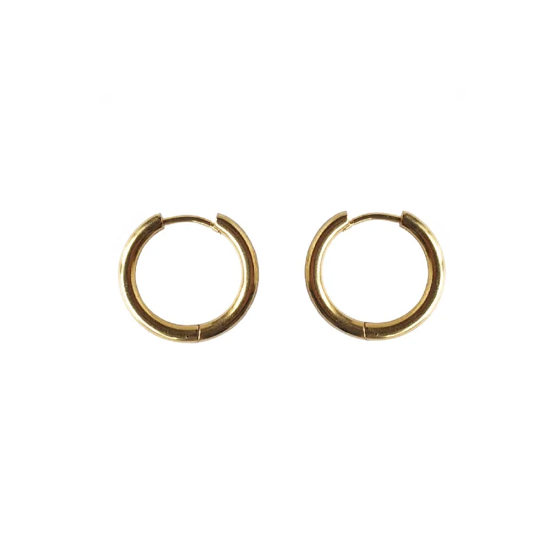 women's earrings with bold design -Large Tube Hoops