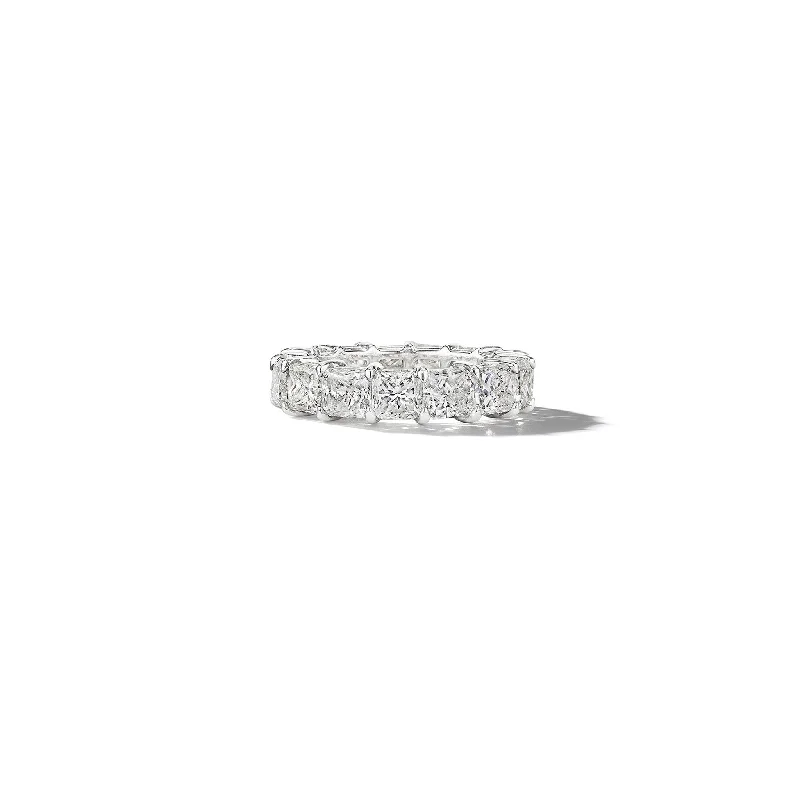 women's engagement rings with multi-stone setting -Radiant Cut Diamond Eternity Ring