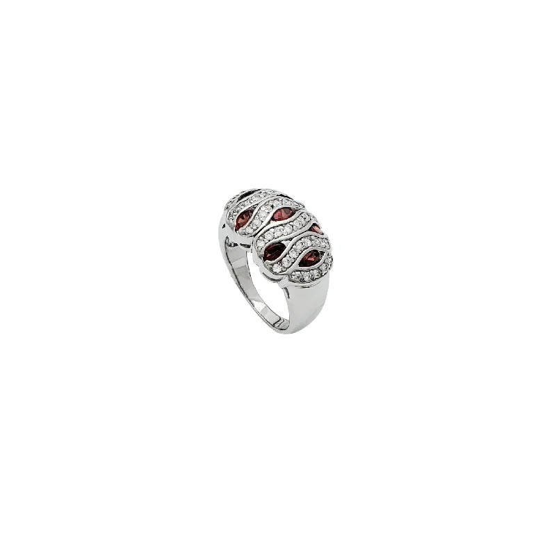 women's rings with modern silver band -Alien CZ Ring (Silver)